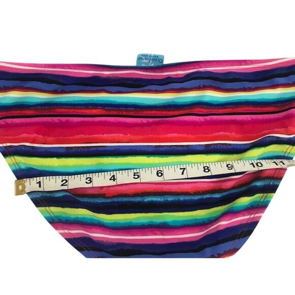 OCEAN AVENUE, Striped Hip Tie Bikini Bottoms, Multi-Color, Size Large, $40, NWT - Picture 2 of 4